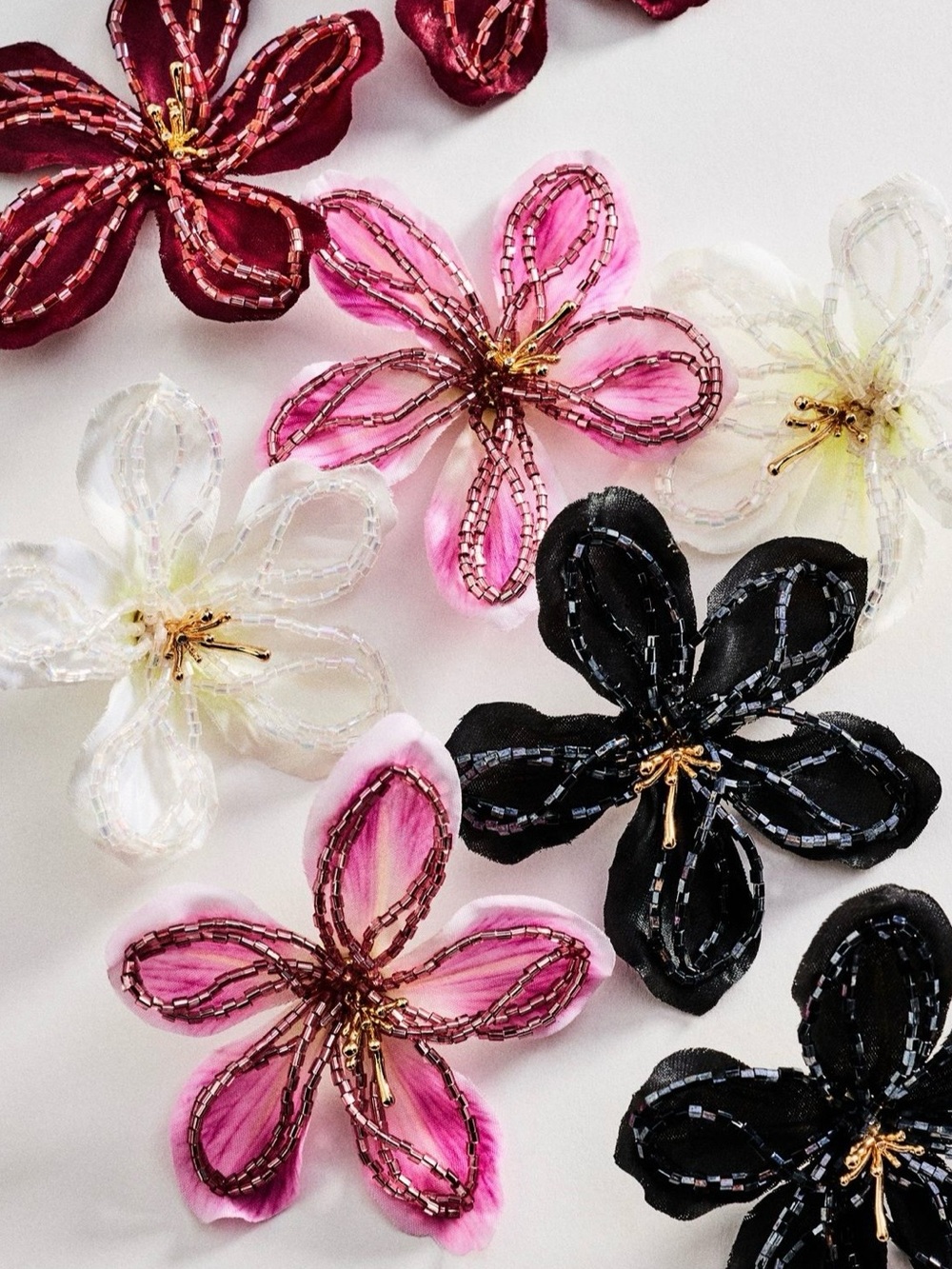 Anthropologie In Bloom Beaded Post Earrings